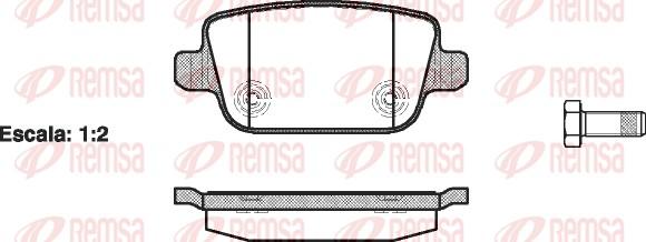 Remsa 1256.00 - Bremsbelagsatz, Scheibenbremse www.parts5.com