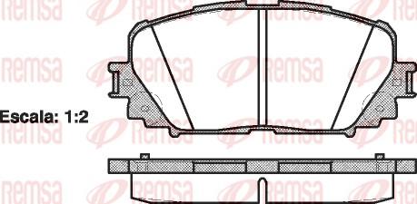 Remsa 1258.00 - Комплект спирачно феродо, дискови спирачки www.parts5.com