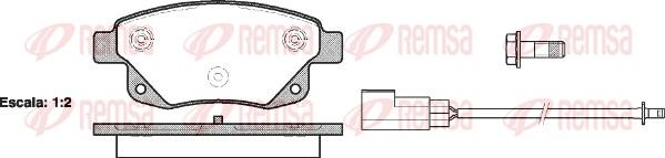 Remsa 1252.02 - Zestaw klocków hamulcowych, hamulce tarczowe www.parts5.com