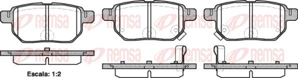 Remsa 1286.02 - Тормозные колодки, дисковые, комплект www.parts5.com