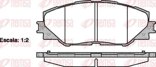 Remsa 1234.00 - Комплект спирачно феродо, дискови спирачки www.parts5.com