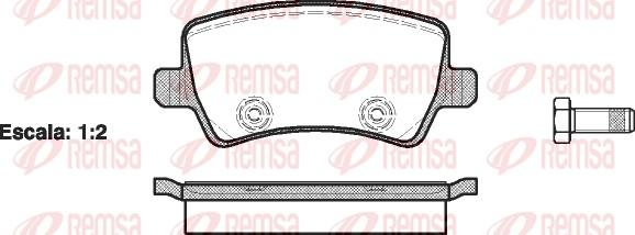 Remsa 1236.00 - Тормозные колодки, дисковые, комплект www.parts5.com