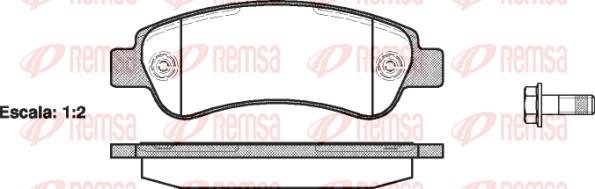 Remsa 1238.00 - Piduriklotsi komplekt,ketaspidur www.parts5.com