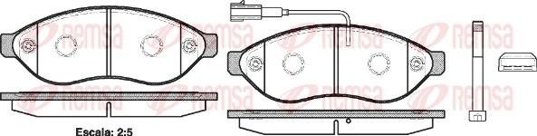 Remsa 1237.01 - Σετ τακάκια, δισκόφρενα www.parts5.com