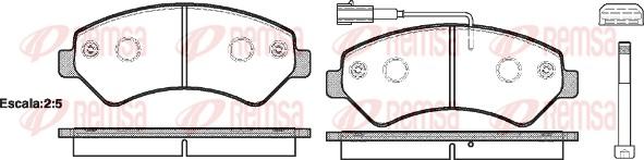 Remsa 1275.01 - Тормозные колодки, дисковые, комплект www.parts5.com