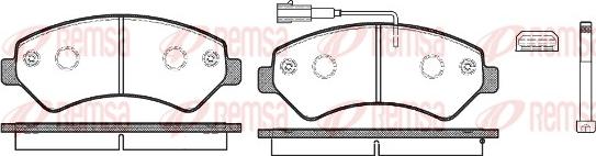 Remsa 1275.12 - Тормозные колодки, дисковые, комплект www.parts5.com