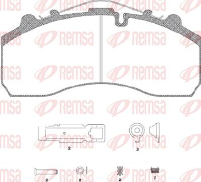 Remsa JCA 637.20 - Комплект спирачно феродо, дискови спирачки www.parts5.com