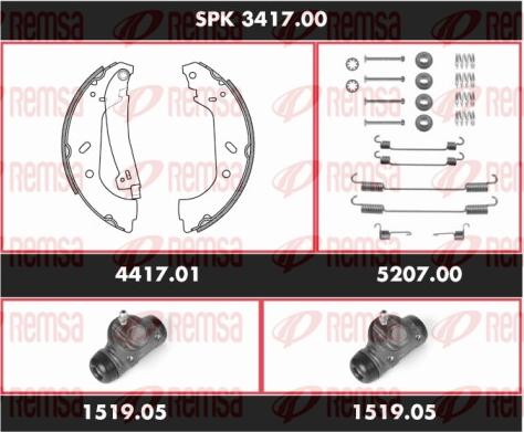 Remsa SPK 3417.00 - Brake Shoe Set www.parts5.com