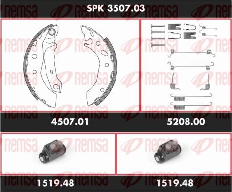 Remsa SPK 3507.03 - Juego de zapatas de frenos www.parts5.com