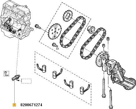 RENAULT 82 00 671 274 - Датчик, налягане на маслото www.parts5.com