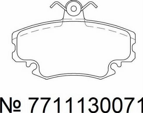 RENAULT 7711130071 - Sada brzdových destiček, kotoučová brzda www.parts5.com