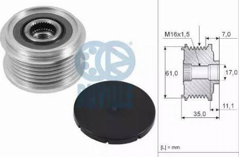 Ruville 55720 - Polea, alternador www.parts5.com