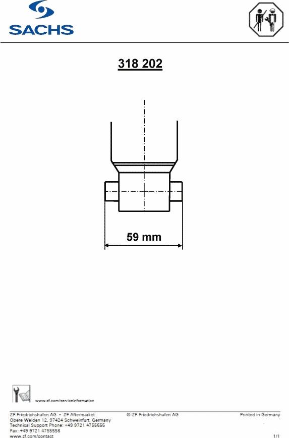 SACHS 318 202 - Tlmič pérovania www.parts5.com