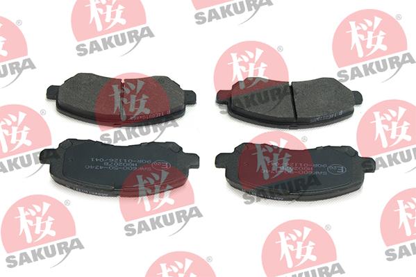 SAKURA 600-50-4340 - Set placute frana,frana disc www.parts5.com