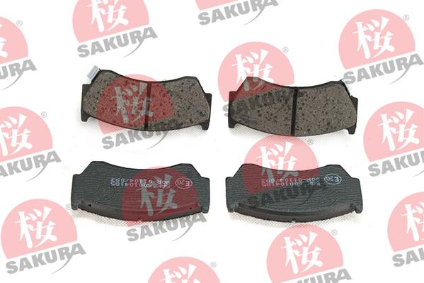 SAKURA 600-10-4185 - Тормозные колодки, дисковые, комплект www.parts5.com