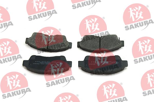 SAKURA 600-20-3840 - Тормозные колодки, дисковые, комплект www.parts5.com