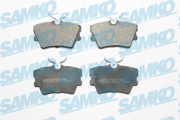 Samko 5SP616 - Brake Pad Set, disc brake www.parts5.com