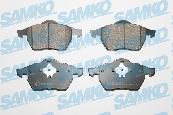 Samko 5SP612 - Brake Pad Set, disc brake www.parts5.com