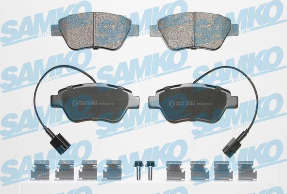 Samko 5SP1656K - Fren balata seti, diskli fren www.parts5.com