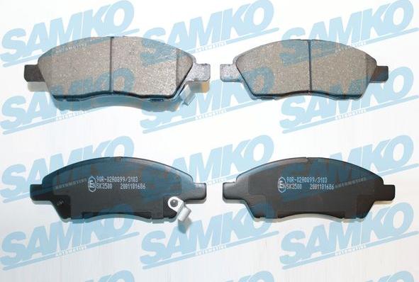 Samko 5SP1686 - Set placute frana,frana disc www.parts5.com