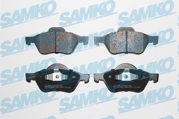 Samko 5SP1279 - Piduriklotsi komplekt,ketaspidur www.parts5.com