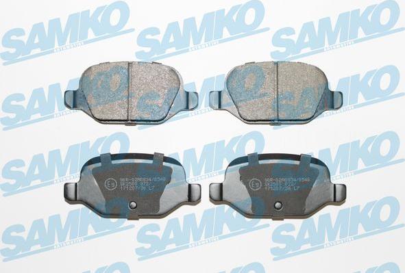 Samko 5SP872 - Комплект спирачно феродо, дискови спирачки www.parts5.com