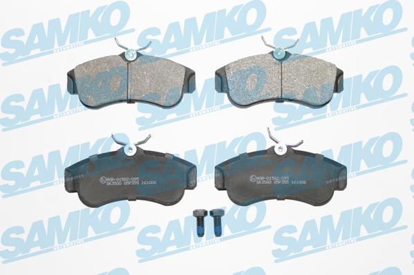 Samko 5SP355 - Piduriklotsi komplekt,ketaspidur www.parts5.com