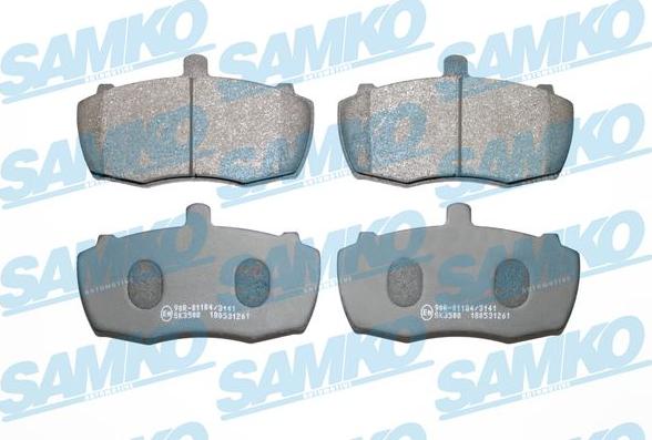 Samko 5SP261 - Тормозные колодки, дисковые, комплект www.parts5.com