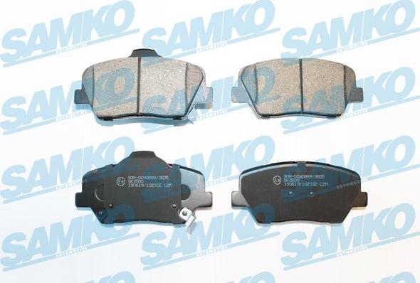 Samko 5SP2032 - Kit de plaquettes de frein, frein à disque www.parts5.com