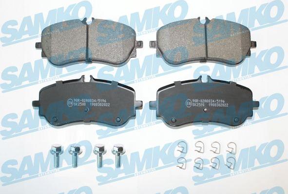 Samko 5SP2022 - Brake Pad Set, disc brake www.parts5.com