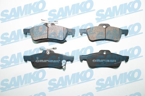 Samko 5SP2076 - Brake Pad Set, disc brake www.parts5.com