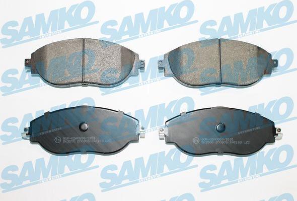 Samko 5SP2163 - Piduriklotsi komplekt,ketaspidur www.parts5.com