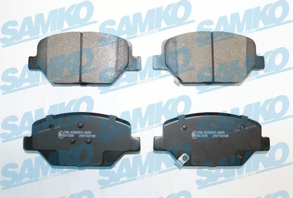 Samko 5SP2108 - Brake Pad Set, disc brake www.parts5.com