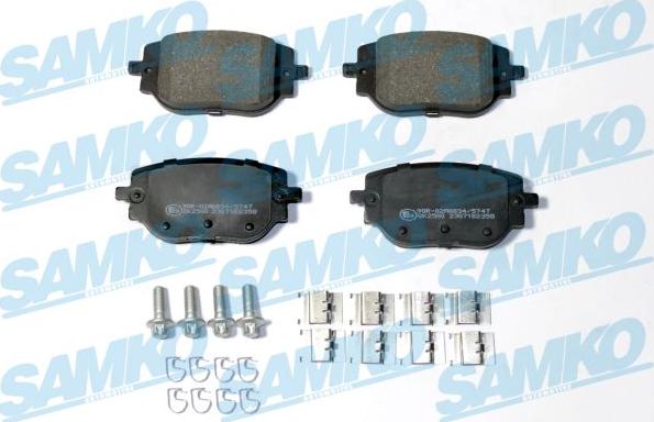 Samko 5SP2358 - Piduriklotsi komplekt,ketaspidur www.parts5.com