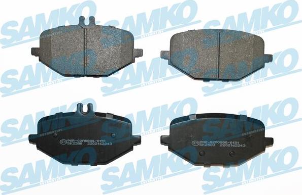 Samko 5SP2243 - Sada brzdových destiček, kotoučová brzda www.parts5.com