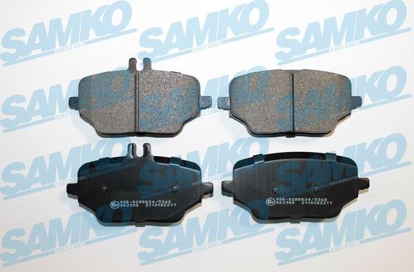 Samko 5SP2217 - Sada brzdových destiček, kotoučová brzda www.parts5.com