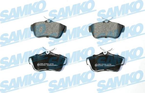 Samko 5SP2285 - Brake Pad Set, disc brake www.parts5.com