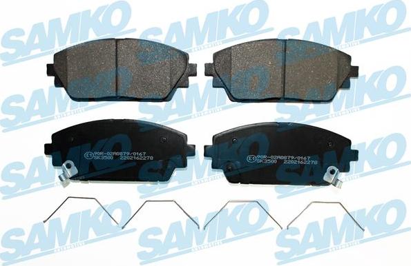 Samko 5SP2278 - Brake Pad Set, disc brake www.parts5.com