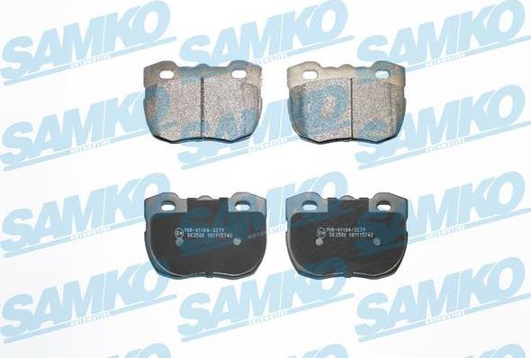 Samko 5SP742 - Тормозные колодки, дисковые, комплект www.parts5.com
