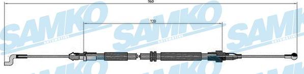 Samko C0973B - Cable de accionamiento, freno de estacionamiento www.parts5.com