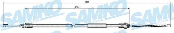 Samko C0684B - Żażné lanko parkovacej brzdy www.parts5.com