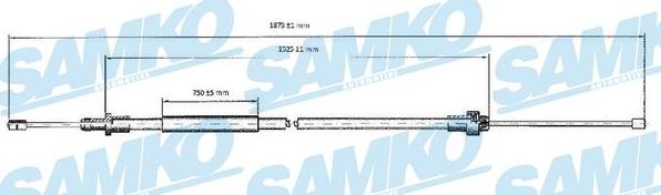 Samko C0092B - Cablu, frana de parcare www.parts5.com