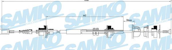 Samko C0058C - Lanko ovládania spojky www.parts5.com