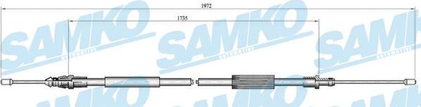 Samko C0107B - Cable, parking brake www.parts5.com