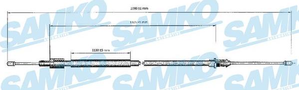 Samko C0120B - Cable de accionamiento, freno de estacionamiento www.parts5.com