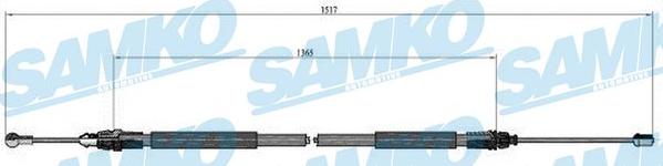 Samko C0748B - Żażné lanko parkovacej brzdy www.parts5.com