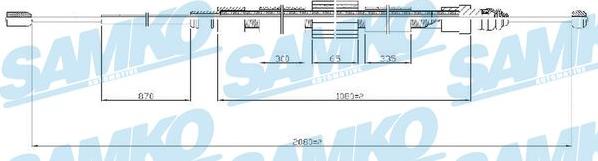 Samko C0716B - Cięgło, hamulec postojowy www.parts5.com