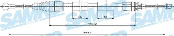 Samko C0733B - Żażné lanko parkovacej brzdy www.parts5.com