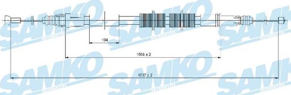 Samko C1028B - Cable, parking brake www.parts5.com