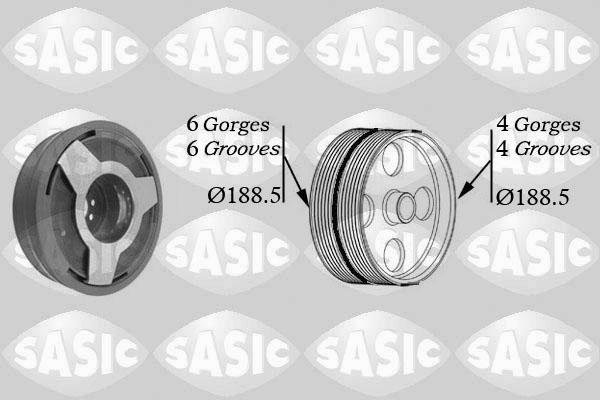 Sasic 9001806 - Шкив коленчатого вала www.parts5.com
